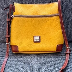 Dooney & Bourke Yellow and Brown Crossbody Bag